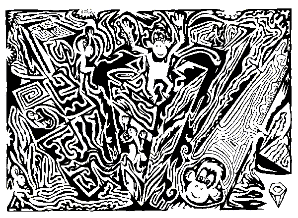 Ink Blot Mazes, Optical Illustion, celebrity, icon inkblot  maze of kong InkBlotMazes Ink Blot Mazes, By Yonatan Frimer, your humble maze artist