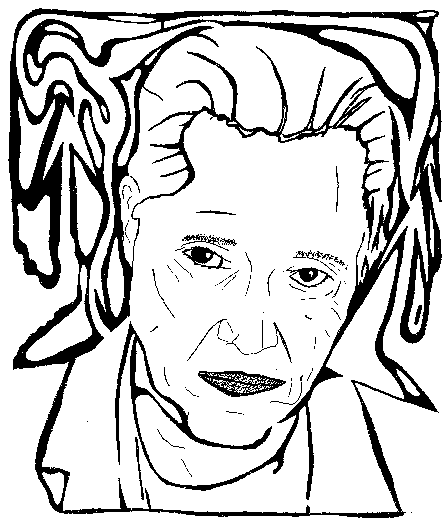 maze artwork portrait of christopher walken