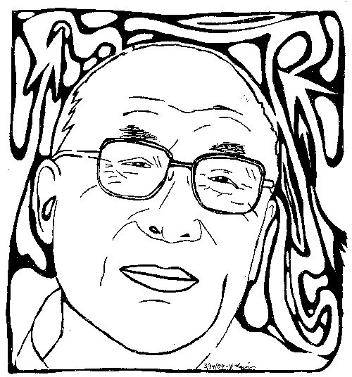 dalai lama maze portrait
