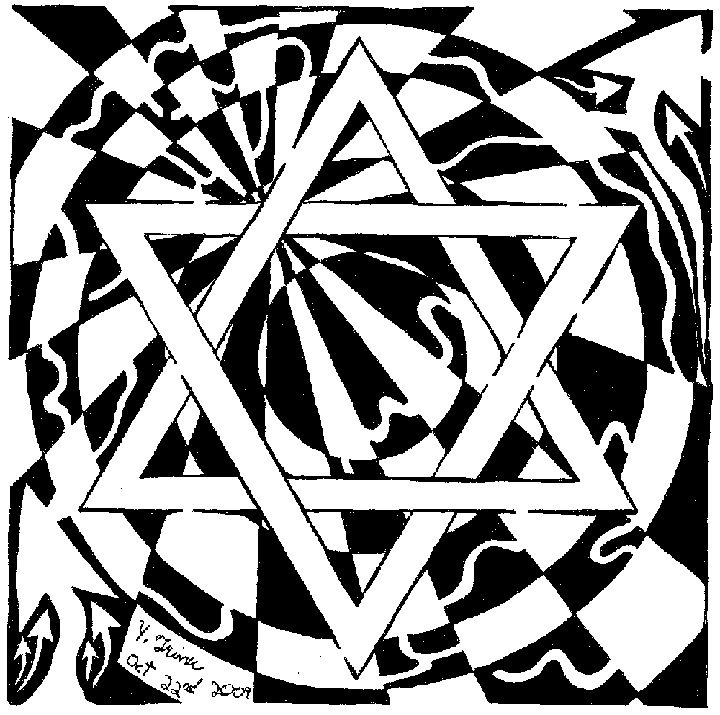 Magen David Maze - Star of david the maze, psychedelic art